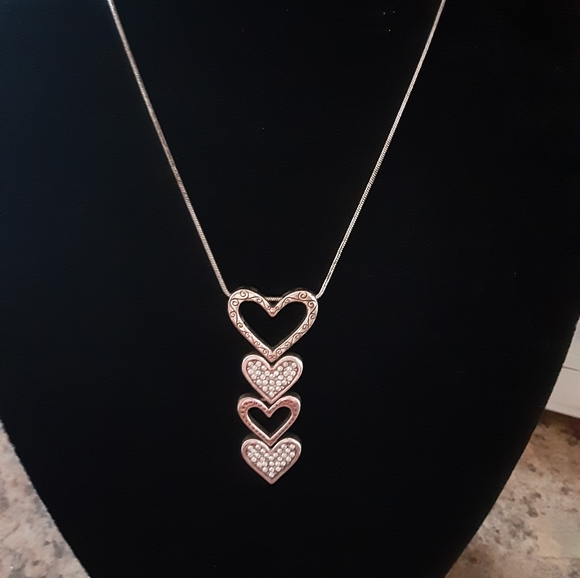 BRIGHTON 4 TIER HEART REVERSIBLE NECKLACE - Picture 3 of 5